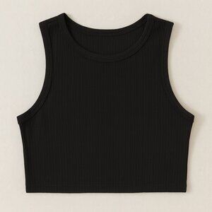 ribbed black tank
